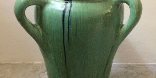 Ceramic Studio Rare Green Alibaba Floor Vase