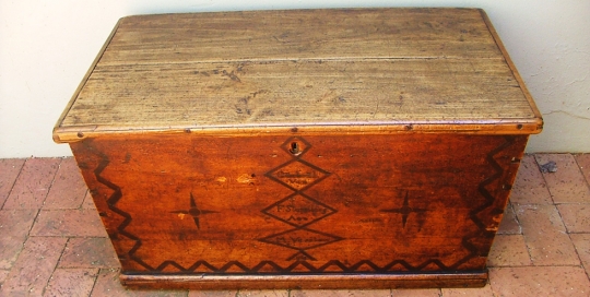 A Cape Yellowwood and Stinkwood Inlaid Kist, 1868