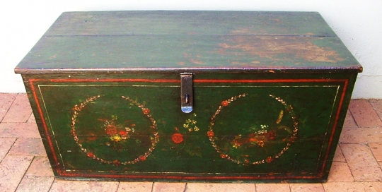 A rare Transvaal Boekenhout Painted Kist, c. 1870