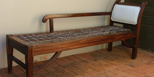 An unusual Transvaal Hardwood Chaise Longue, late 19th c